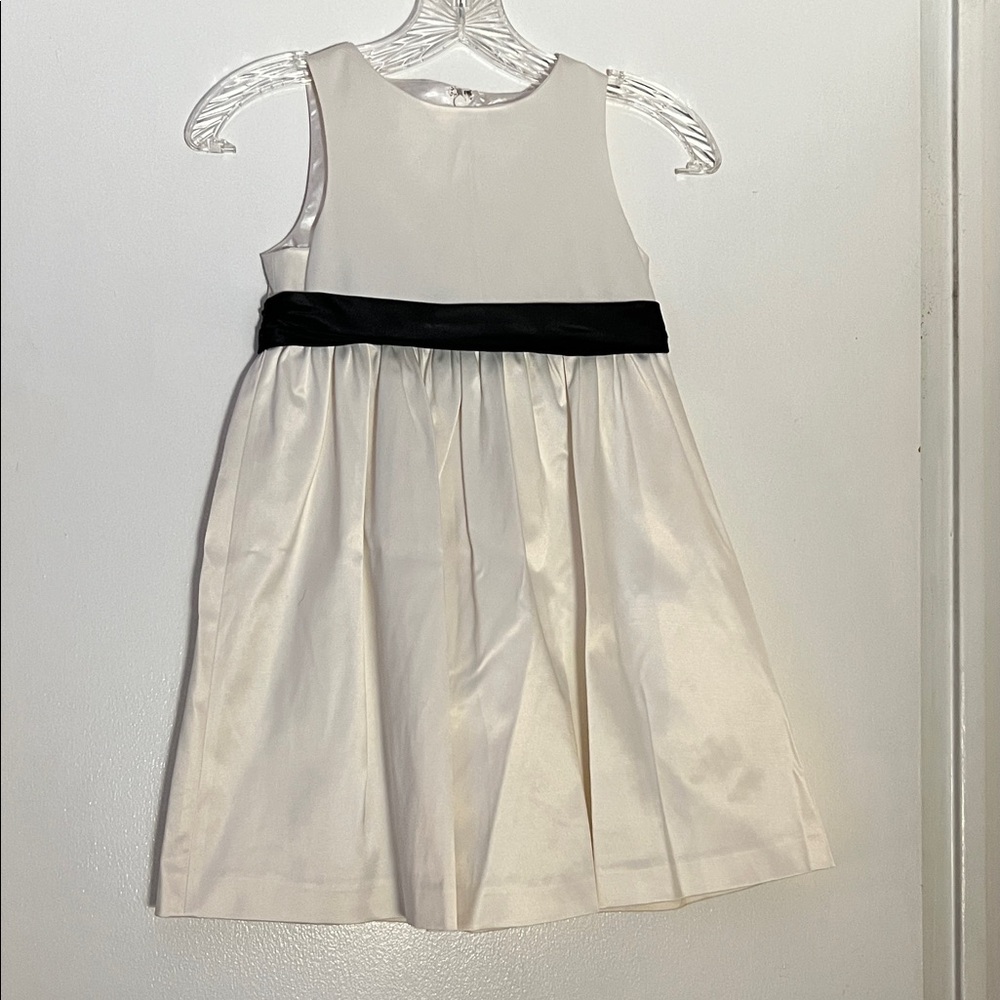 Isaac Mizrahi Elegant Ivory and Black Kids Dress